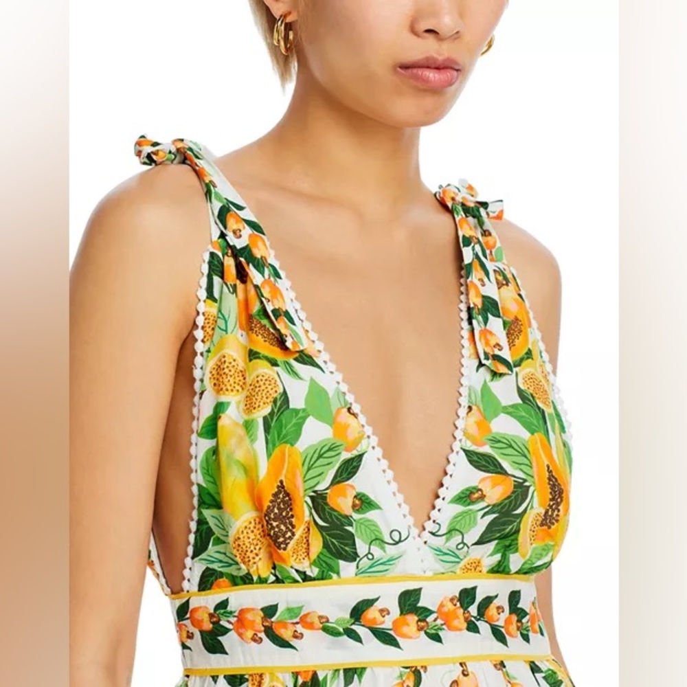 FARM RIO Papaya Salad Tiered Summer Swing Dress - Picture 5 of 16